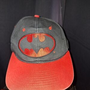 Kids Batman Logo Cap Black and Red